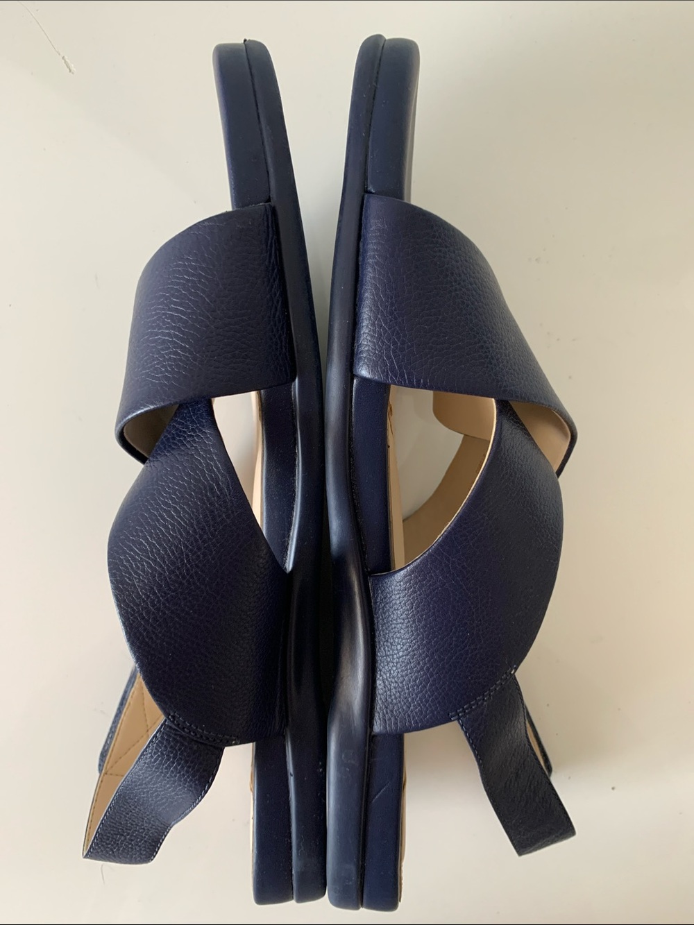 Cole Haan Navy Cross-Band Slingback Sandals Size 10 - Picture 4 of 8